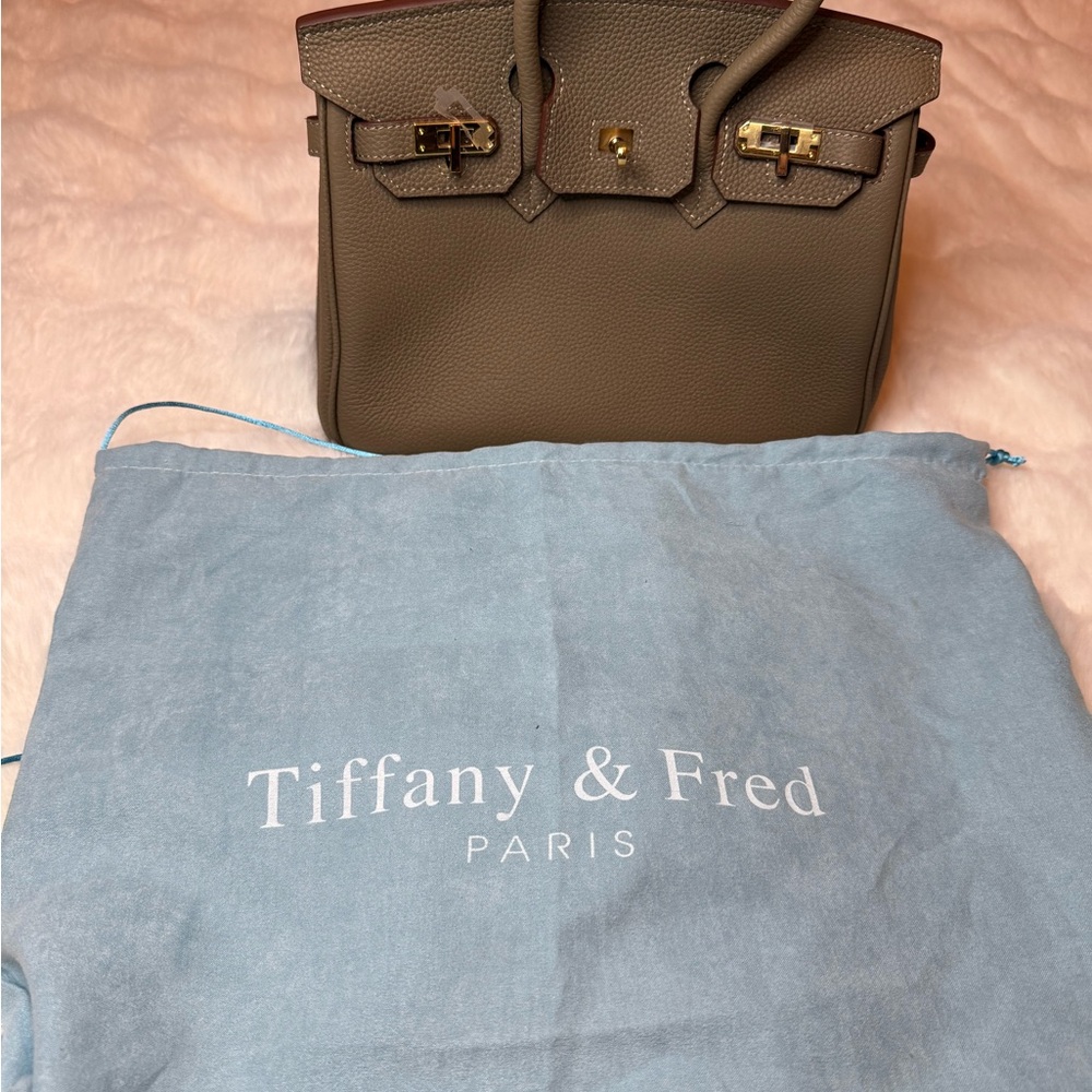 Tiffany & Fred Olive Satchel Bag
